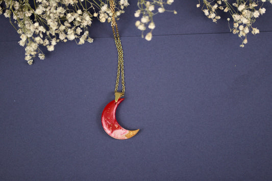 celestia handmade,  colier luna, colier semiluna, colier handmade, handmade romania, cadou femei